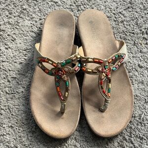Vibrant Beaded Sandals